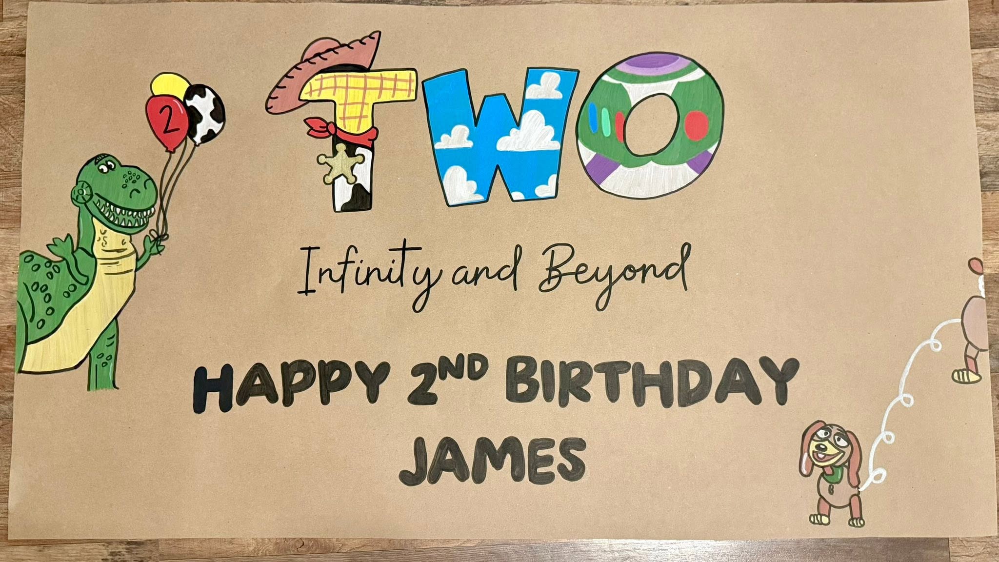 Infinity and Beyond 2nd birthday banner